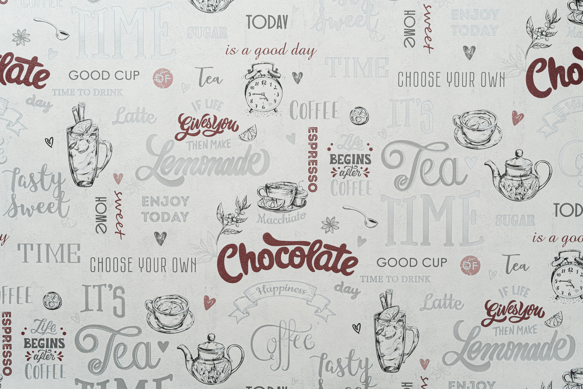 11066-01 Обои флизелиновые Латте, мотив серый 1,06x10,05м