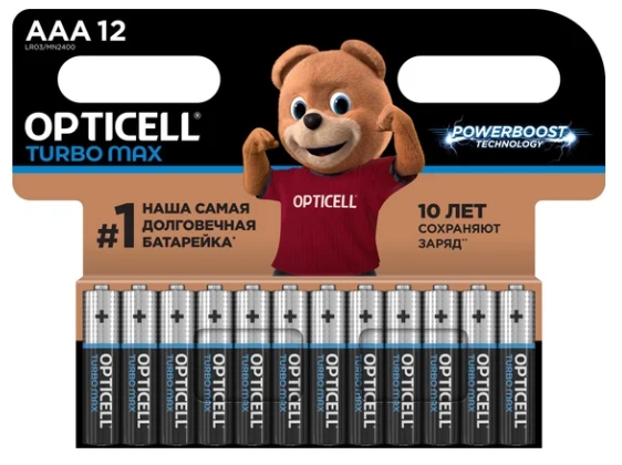 Батарейки Opticell Turbo Max LR03 BL12 12шт