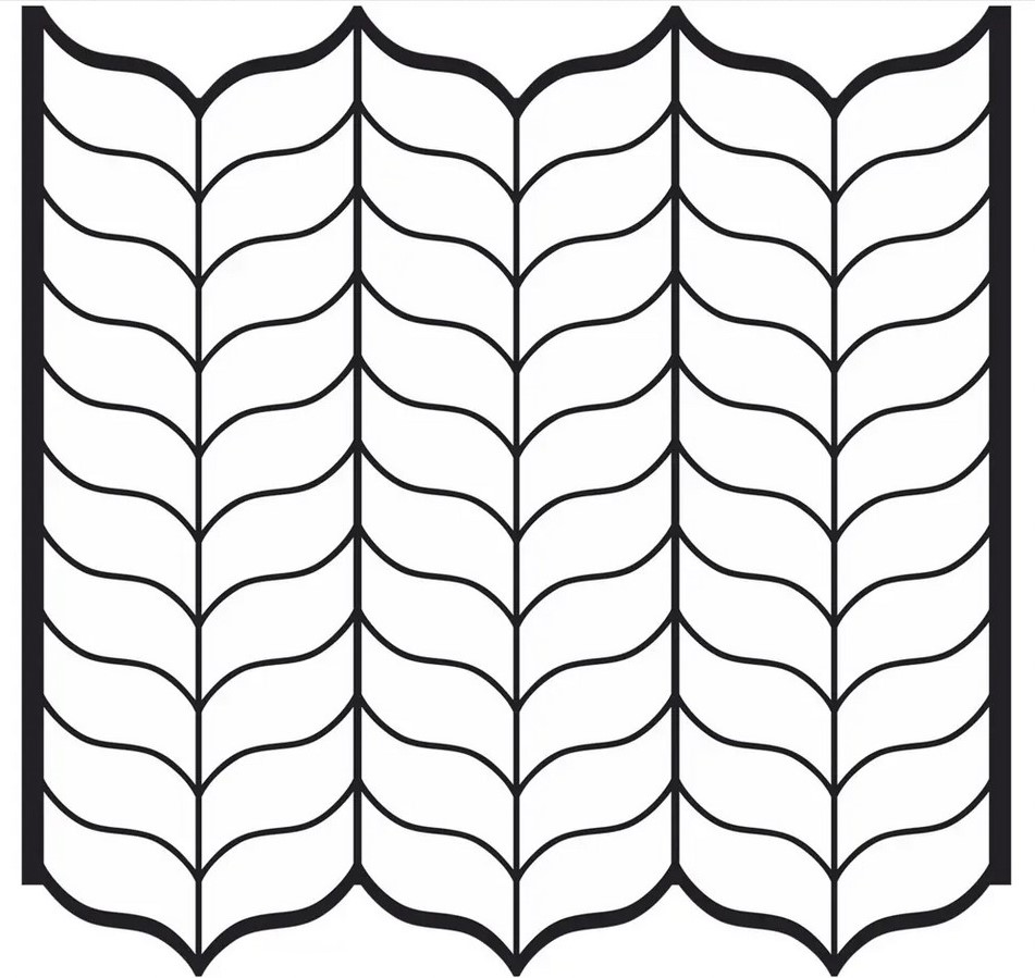 LT101-14080 Наклейка декоративная 3D мозаика Колосок 25х25 см 4 шт
