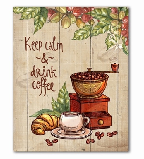 195362 Постер Drink coffee 40х50х1,8см