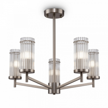 Люстра подвесная "Freya Manisa"прозрачный/никель Е14*5*40Вт (22 м2)