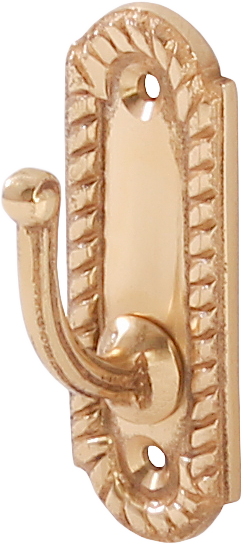 LKBR131 Крючок Georgian овал, латунь