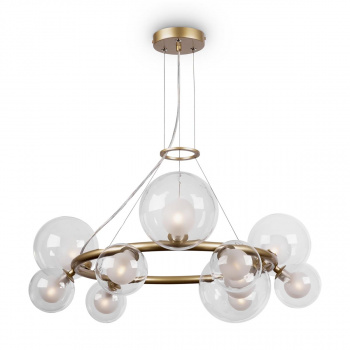 Люстра подвесная "Freya Duo"прозрачный/золото G9*10*28Вт (25 м2)