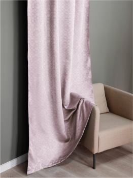 Штора портьерные жаккард "Инфини" розовый 160х260 (1шт)