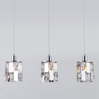 Люстра потолочная Scoppio хрусталь/ хром E14,3x60W (12 м2)