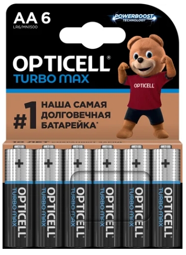Батарейки Opticell Turbo Max LR6 BL6 6шт 