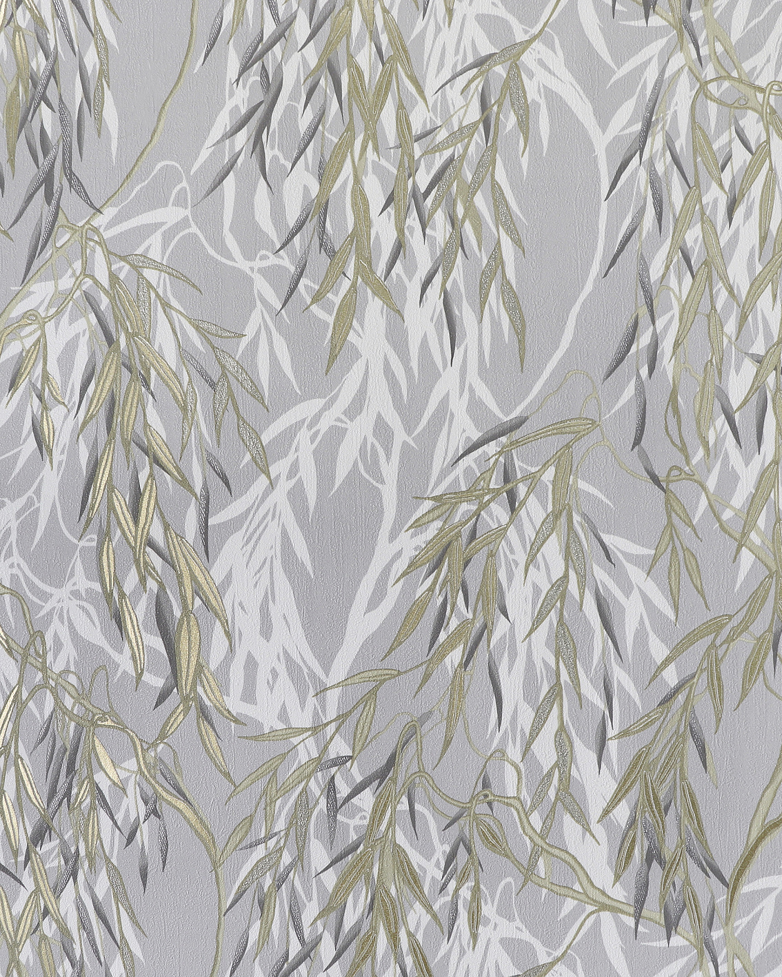 E201708 Обои флизелиновые Willow, мотив серый-зелёный 1,06x10,05м