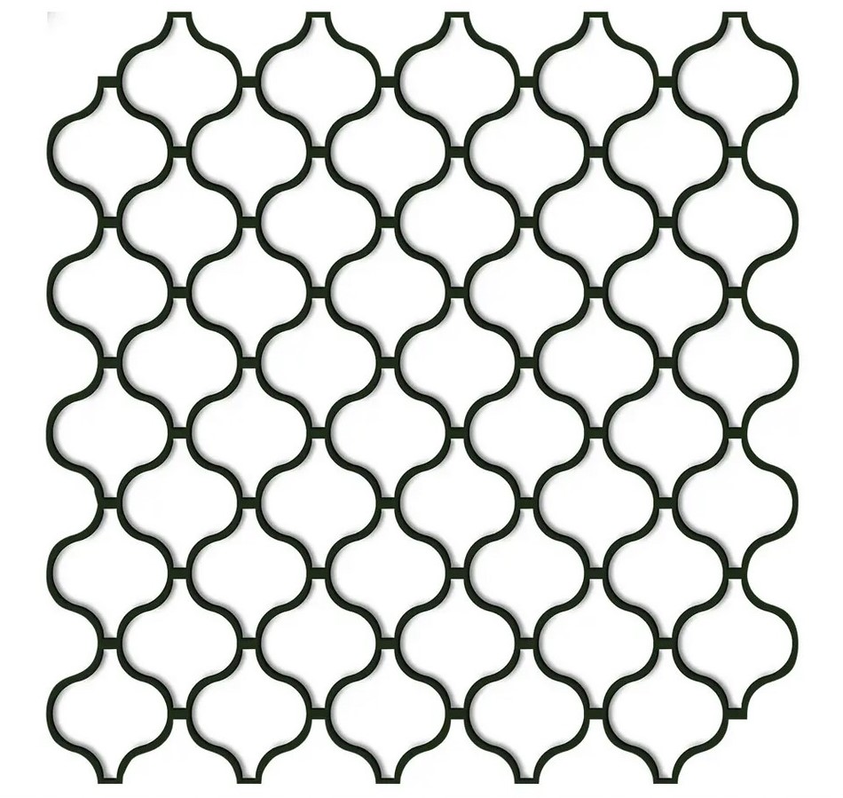 LT71-14051 Наклейка декоративная 3D мозаика Белая грация 25х25 см 4 шт