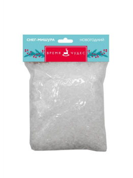 Снег Белый из полипропилена, 80 грамм в упаковке 