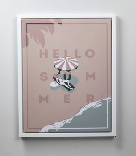 196222 Постер Пляж 40х50х2.5см