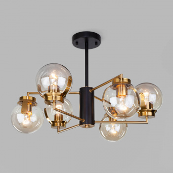 Люстра потолочная Creek  черный Е27*6*60Вт 70118/6 (16 м кв.)