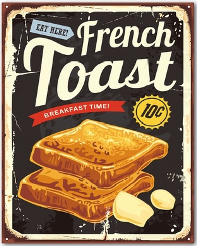 195393 Постер French Toast 40х50х1,8см
