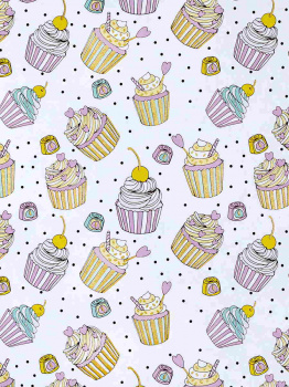 Бумага упаковочная  Сладости для сластёны в листах 70х100 см