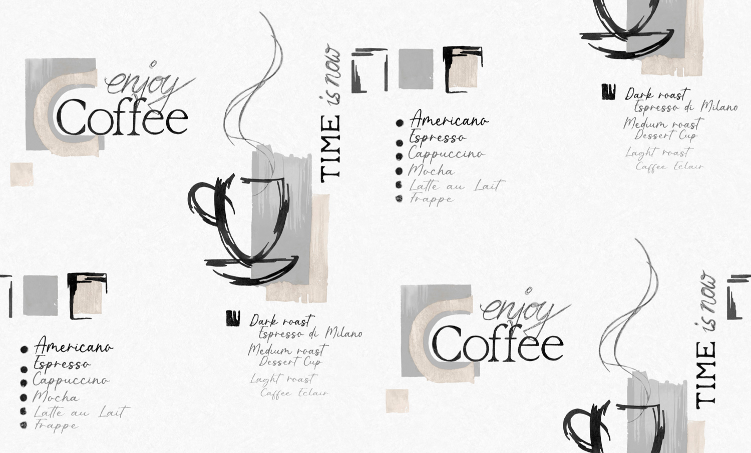 8808-11 Обои флизелиновые Espresso мотив белый 1,06х10,05м