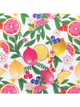Бумага упаковочная  Сочные фрукты  в листах 70х100 см