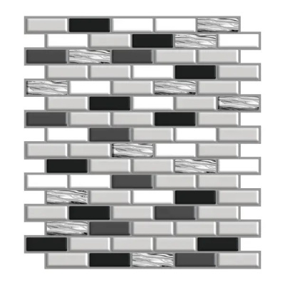 LT52-14045 Наклейка декоративная 3D мозаика Отражение 25х25 см 4 шт