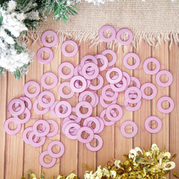 Бусы на елку 270 см фиолет круги   