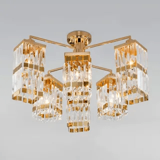 Светильник подвесной золото/прозрачный хрусталь Strotskis Е14*6*60W 27 m2  10100/6 