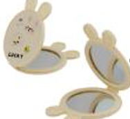 Зеркало складное двустороннее с Ушками Lucky 7,5х9см микс