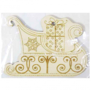 Деревянная подвеска "Сани", 10х10 см   