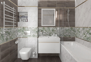 Плитка настенная Blanco белый микс 20х40 (Пл-64,8_Уп-1,2, Пл-64,8)