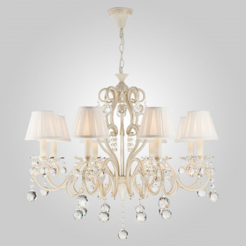 Светильник Хрусталь - 12075/8 белый Strotskis