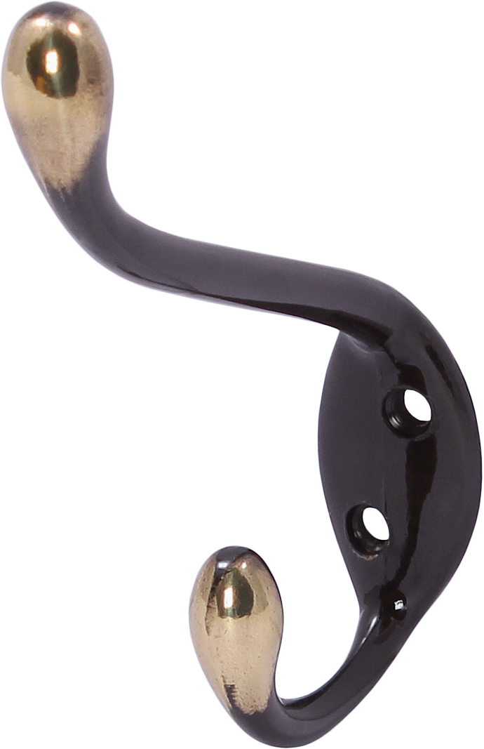 LK0404AB Крючок для пальто и шапки, большой, антик латунь