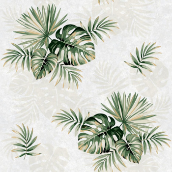 Обои бумажные "Оазис" мотив зелёный 0,53х10,05 м.