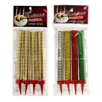 Набор тортовых свечей "Фонтаны" 12,5см. (4 шт.)      
