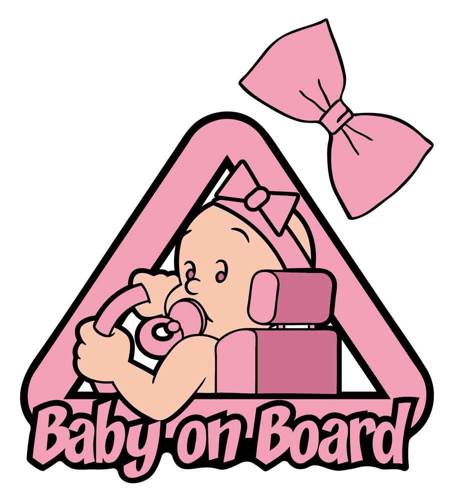 ML 0004 Набор наклеек Малышка в машине XS 17х23