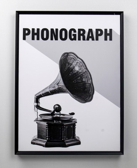 196673 Постер Фонограф 45х60х3,5см