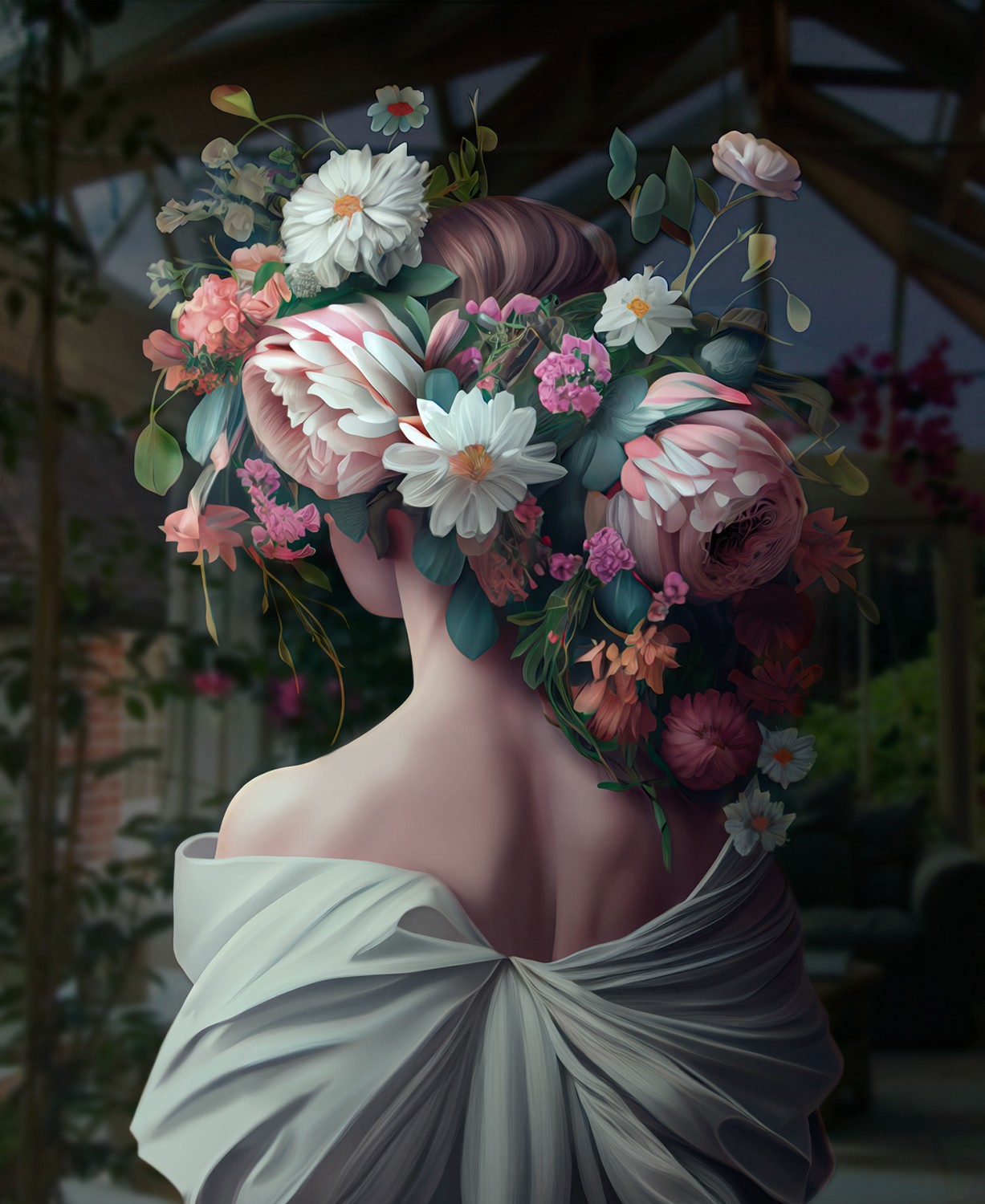 kt45-14232 Картина Цветочная фея 1 40х50 см.