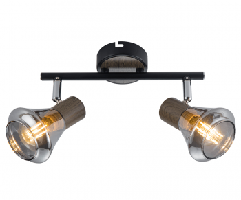 Спот Rivoli Pavla W2 Черный/темное дерево  2хE14 40W 4 м.кв. 7028-702