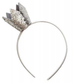 Украшение маскарад.Корона серебро на голову для детей старше трех лет 12*20см