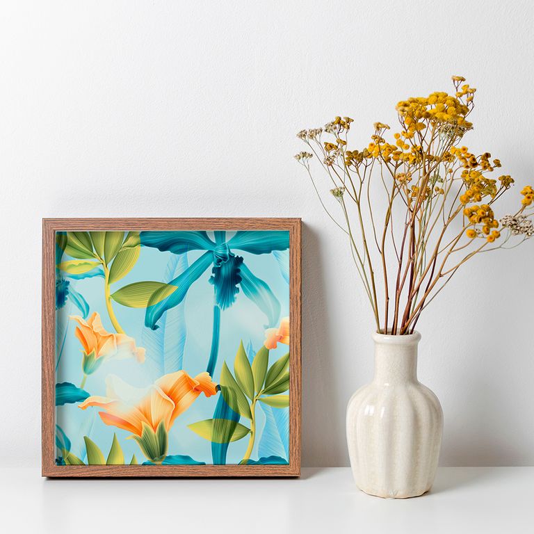 ПР-021 Постер в раме Экзотика, размер 350х350 1