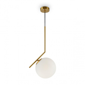 Светильник подвесной "Freya Sara" латунь/белый  1xE14x40 Вт (2,2 м2)