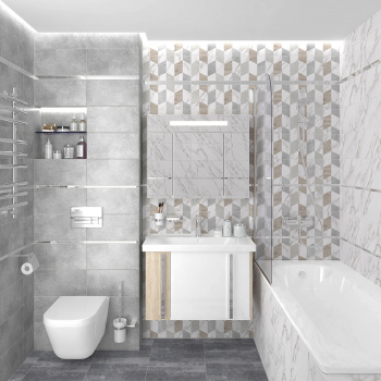 Плитка настенная Blanco мозаика  20х40 цвет белый 1,2 м2, 15 шт. в упак.