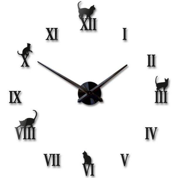 1306705 Часы-наклейка DIY Кошечки, 120 см