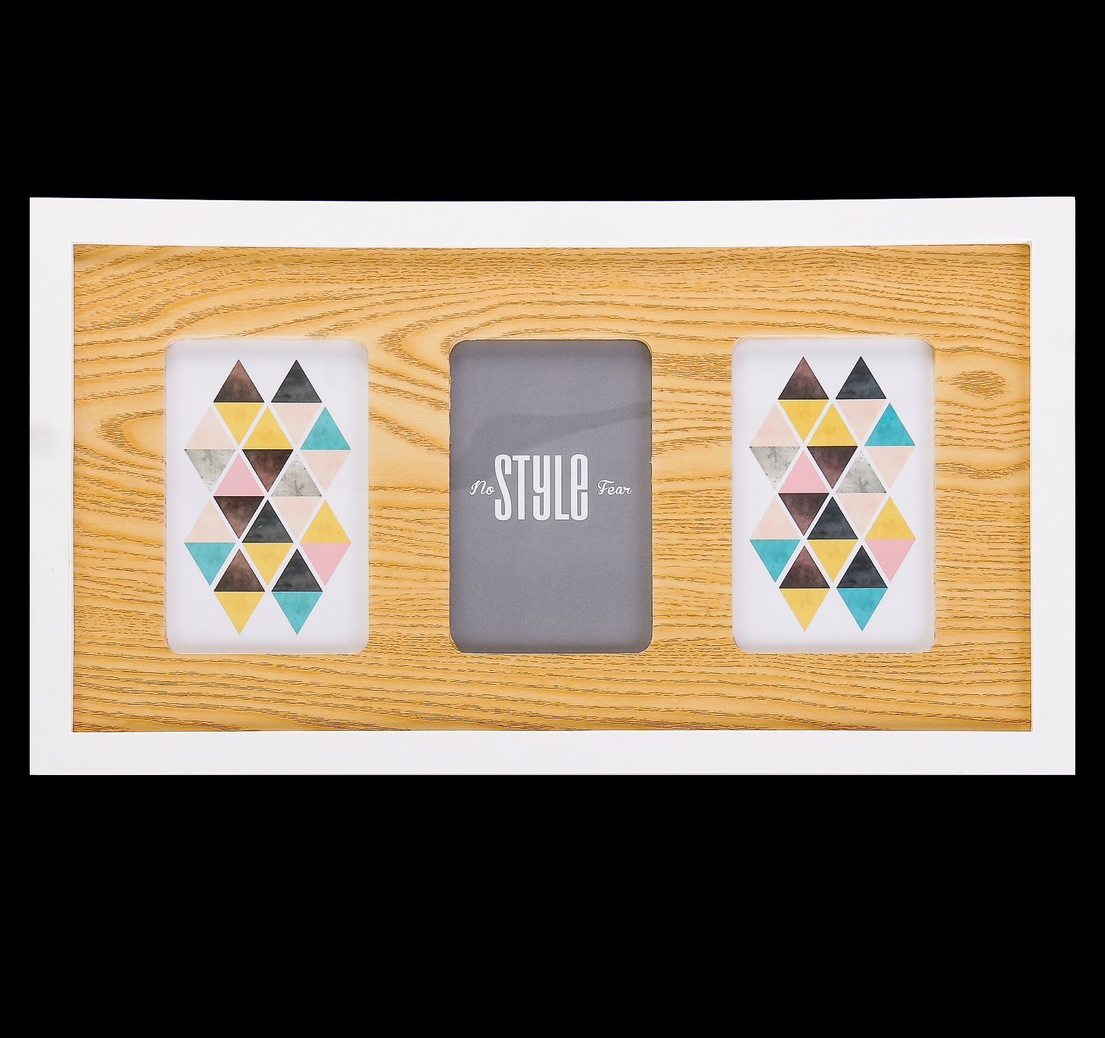 2640166 Фоторамка пластик на 3 фото 10х15 см Эко-стиль 26х45 см.