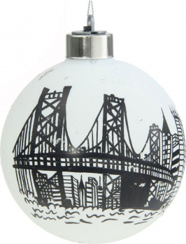 шар стекло свет d-10 см зарисовка мост   