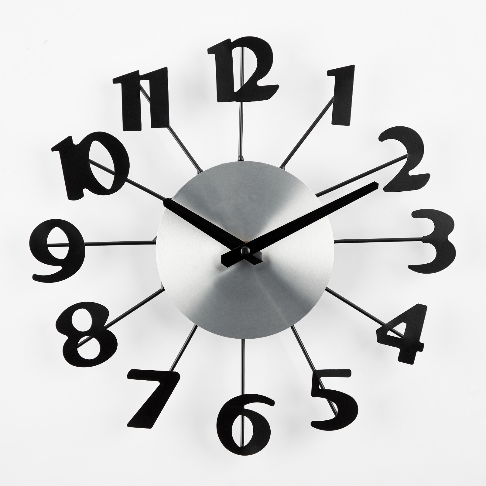 3014809 Часы настенные,  Интерьер, Большие цифры, чёрные, d 31 см