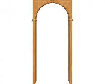 Aрка ПВХ Браво П-17 (ИталОрех) 230*80-90*40