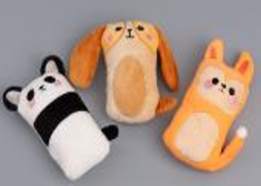 Игрушка-пищалка WOGY д/собак мягкая Зверята 14х7х3.5см микс