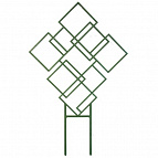 Опора для растений квадраты 29,9*46 см зеленый (zielona harbata)