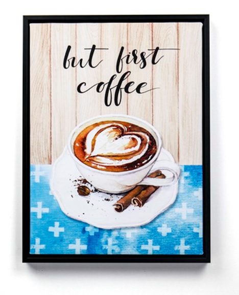 196598 Постер Чашка кофе, 30х40х2,5см