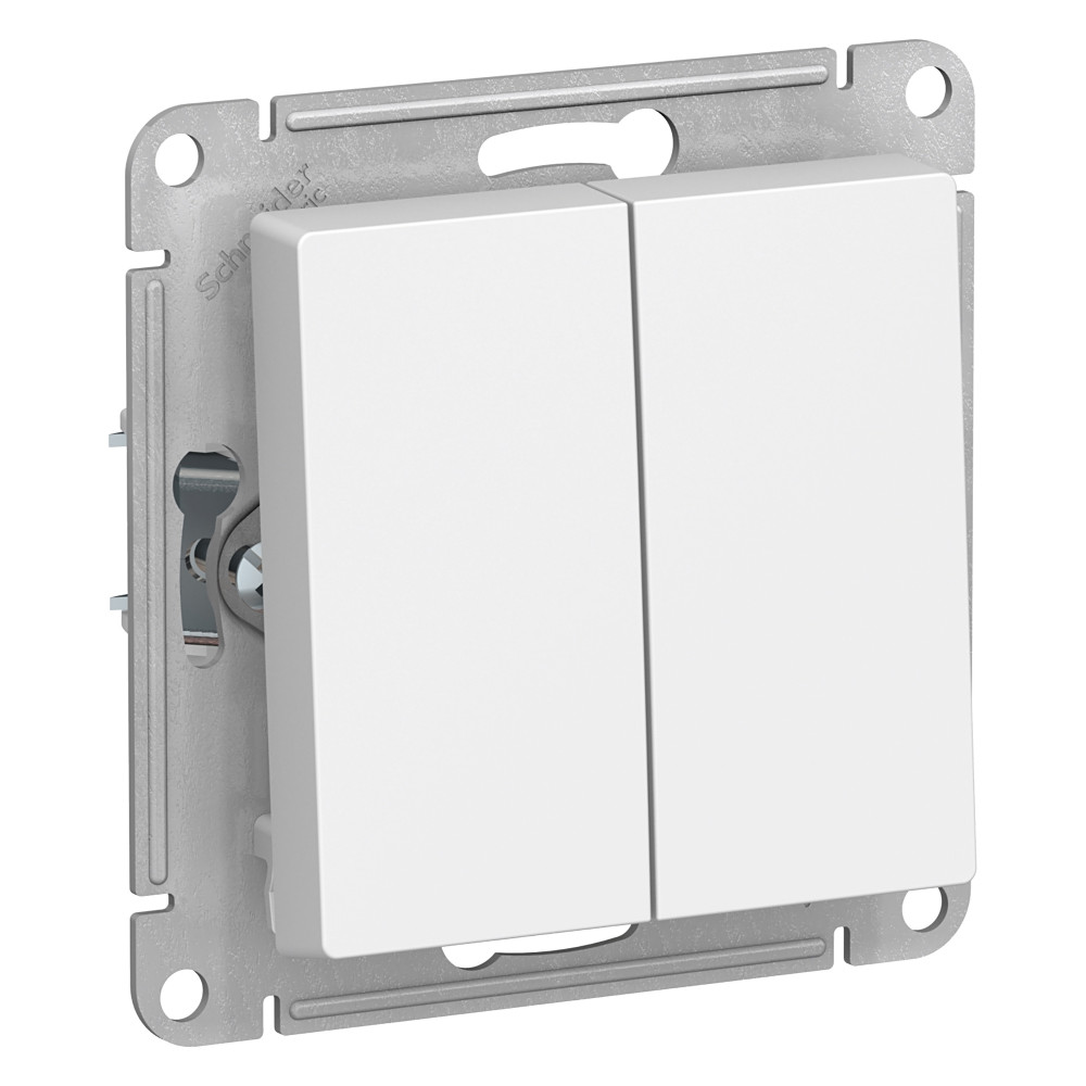 ATN000151 AtlasDesign белый Выключатель СП 2кл. сх.5 10АХ механизм SchE