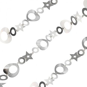 Гирлянда новогодняя  Серебряные сны (ПВХ, полипропилен, полистирол) / 120*4*0,1см