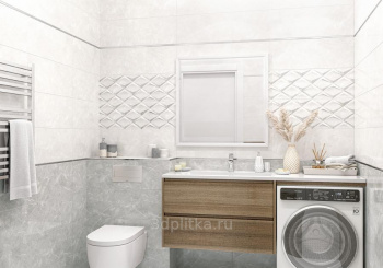 Плитка настенная Sens Dark 25*50см 1,625 м2,(13шт) цвет серый (13 шт в уп/63.375 м в пал)