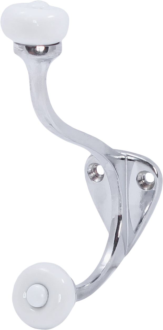 LHK208CP Крючок пальто и шапка, c керамикой, хром