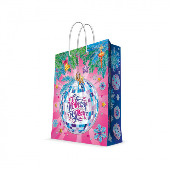 Пакет бумажный для сувенирной продукции с ламинацией, плотность 140 г/м2 /26*32,4*12,7см 86241